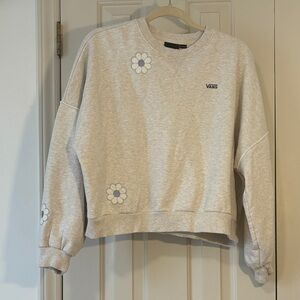 Vans Light Cream Crewneck with Navy Logo